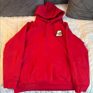 The North Face Red Cozy Sweatshirt Hoodie SizeXL